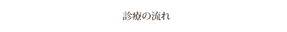 診療の流れ